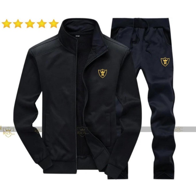 Tack Suit - Men's Fleece Track Suit -2 Pcs Collar Design