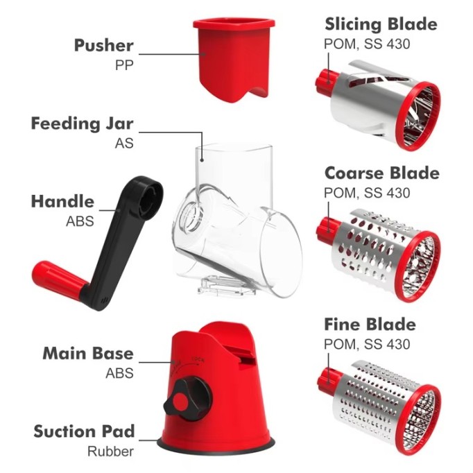 Manual Vegetable Cutter, Slicer & Grater | Multi-Functional 3-in-1 Kitchen Gadget for Effortless Food Prep (Random color)