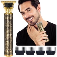 Metal Body Vintage T9 Hair Trimmer for Men – Professional USB Rechargeable Beard & Hair Cutting Machine | Precision Shaver with Powerful Motor