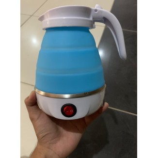 Fast Water Boiling 600 Ml Portable Kettle Travel Kettle Foods Boils Quickly Silicone Small Collapsible Foldable Electric Sports Bottle (Random Color)