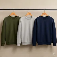 Bundle of 3 Decent Plain Sweatshirts for Men
