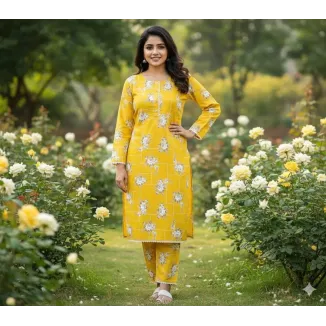 Stylish Women's Stitched Printed Shirt And Trouser in Crystal Wool - 2 Pcs Set