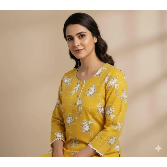 Stylish Women's Stitched Printed Shirt And Trouser in Crystal Wool - 2 Pcs Set